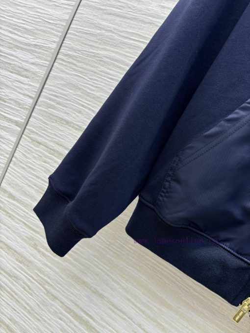 CW75768 Miu Miu 25 Early Spring New Item Hooded Zipper Hoodie Jacket With Hat And Large Pocket njt4t7cx - Image 6