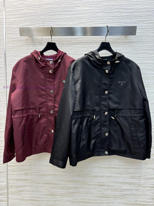 CW75767 Prada Early Spring New Collection Triangular Decorative Hooded Waist Coat Cool And Hand mxjfnttl - Image 10