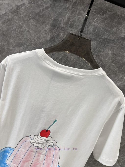 ZT60319 Gucci 25Ss Early Spring New Cherry Print Round Neck Short Sleeved T-shirt | Yb Developm sl1xa6bt - Image 5