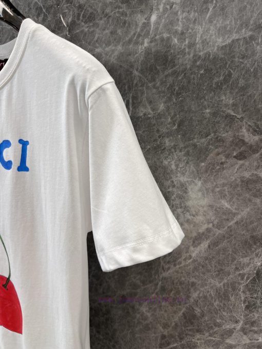 ZT60319 Gucci 25Ss Early Spring New Cherry Print Round Neck Short Sleeved T-shirt | Yb Developm sl1xa6bt - Image 7
