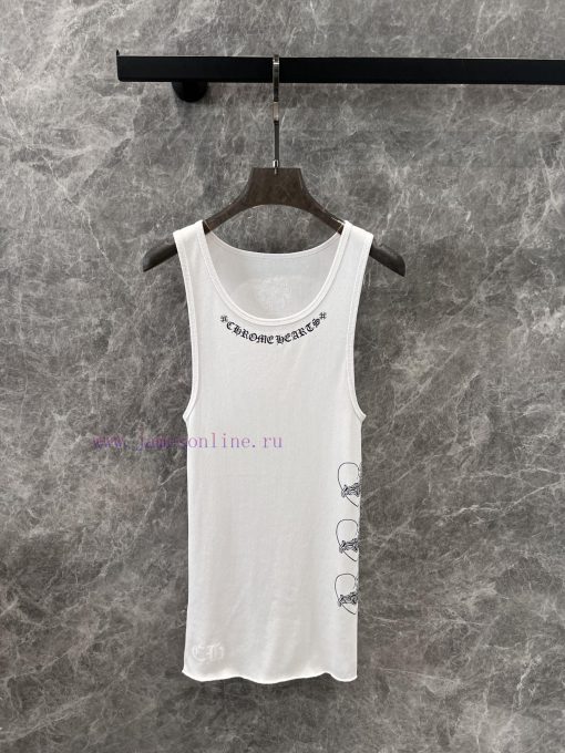 ZT60321 Chorme Heart 25ss Spring/Summer New Sanskrit Printed Tank Top | Produced For Multiple W s8e9hre2 - Image 2