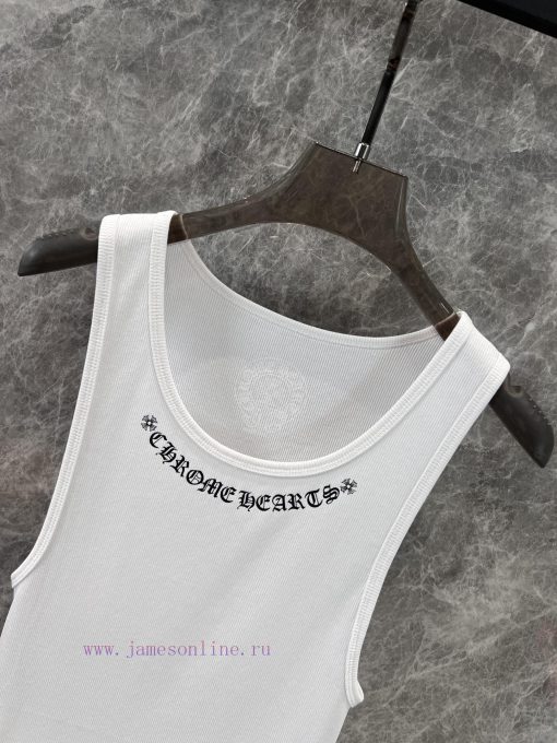 ZT60321 Chorme Heart 25ss Spring/Summer New Sanskrit Printed Tank Top | Produced For Multiple W s8e9hre2 - Image 4