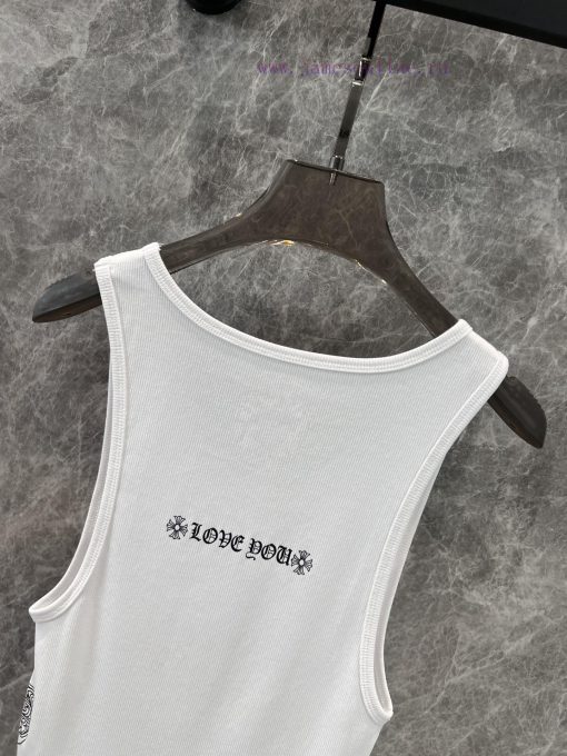 ZT60321 Chorme Heart 25ss Spring/Summer New Sanskrit Printed Tank Top | Produced For Multiple W s8e9hre2 - Image 5