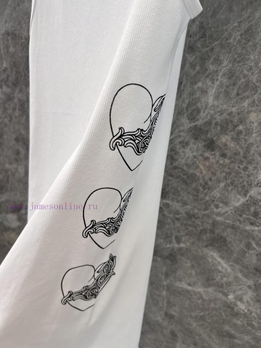 ZT60321 Chorme Heart 25ss Spring/Summer New Sanskrit Printed Tank Top | Produced For Multiple W s8e9hre2 - Image 6