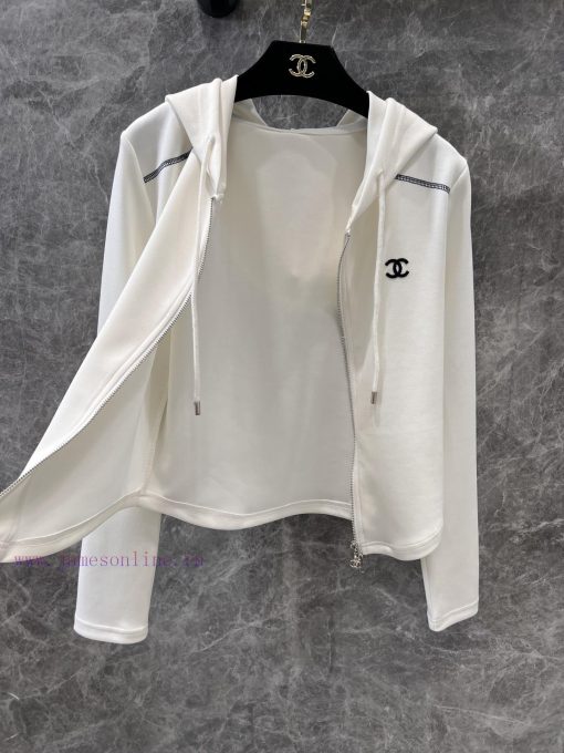 ZT60326 Chanel 25Ss Spring/Summer New Hooded Zipper Jacket+Comfortable Casual Pants Set | Produ q05k2tmo - Image 3