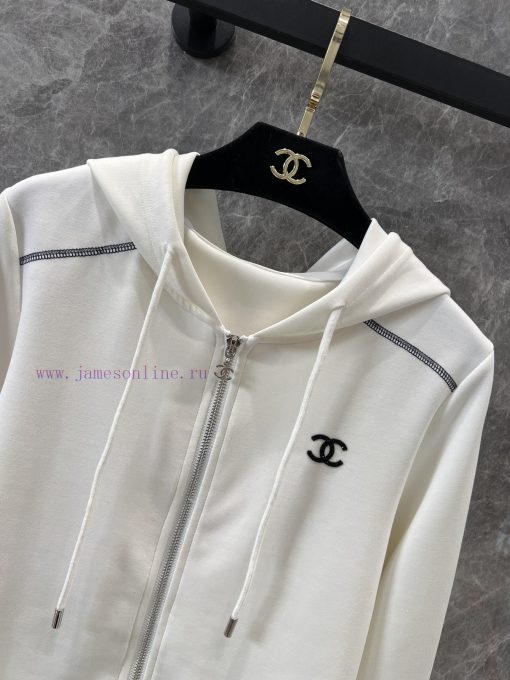ZT60326 Chanel 25Ss Spring/Summer New Hooded Zipper Jacket+Comfortable Casual Pants Set | Produ q05k2tmo - Image 5