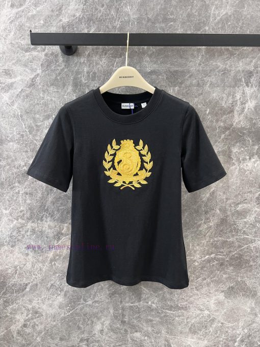 ZT60328 Burberry 25Ss Spring/Summer New Collection Letter B Logo Embroidered Round Neck Short S qzjo0h5b