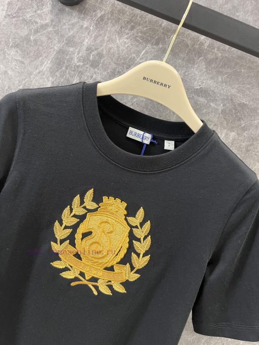 ZT60328 Burberry 25Ss Spring/Summer New Collection Letter B Logo Embroidered Round Neck Short S qzjo0h5b - Image 4