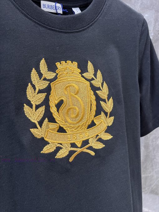 ZT60328 Burberry 25Ss Spring/Summer New Collection Letter B Logo Embroidered Round Neck Short S qzjo0h5b - Image 6
