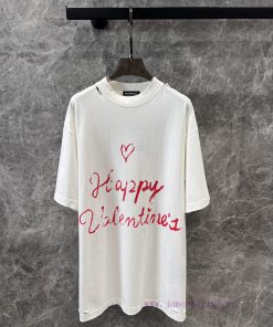 ZT60329 Balenciaga 25Ss Spring/Summer New Valentine's Day LOVEY Love Shaped Short Sleeved T-shi ova5bn0p
