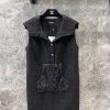 ZL60330 Chanel 25Ss Spring/Summer New Navy Collar Bead Hooded Coarse Floral Sleeveless Dress | 5tl6y281
