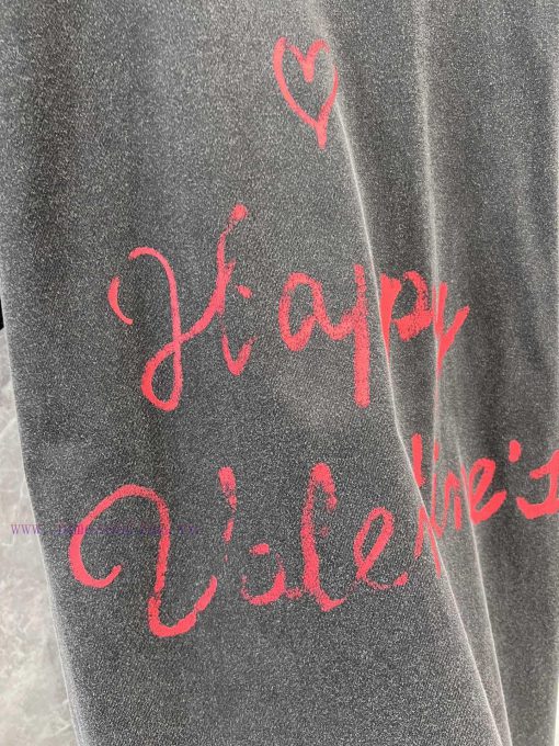 ZT60329 Balenciaga 25Ss Spring/Summer New Valentine's Day LOVEY Love Shaped Short Sleeved T-shi pbttrcoa - Image 6