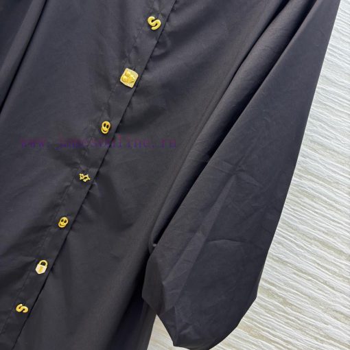 CL75585 Schiaparelli 25 Early Spring New Style Shirt Style Diverse Button Up Bubble Sleeve Dres 6vlrh3ae - Image 7