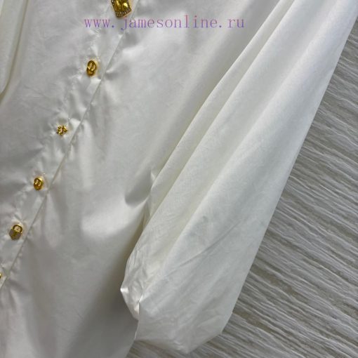 CL75585 Schiaparelli 25 Early Spring New Style Shirt Style Diverse Button Up Bubble Sleeve Dres 4tw5umur - Image 6