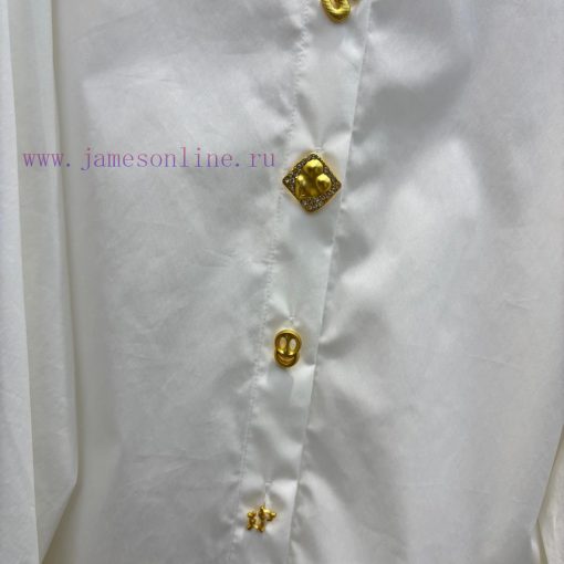 CL75585 Schiaparelli 25 Early Spring New Style Shirt Style Diverse Button Up Bubble Sleeve Dres 4tw5umur - Image 8