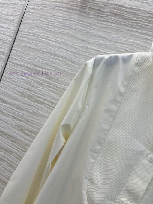 Elegant Temperament 25 Early Spring CC75780 French Fungus Lace White Shirt With U-shaped Color 9safojtl - Image 4