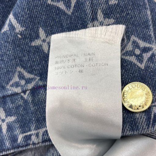 CB75788 Louis Vuitton 24 Early Spring Double Breasted Logo Jacquard Cowboy Half Skirt High Wais fc06o50f - Image 10