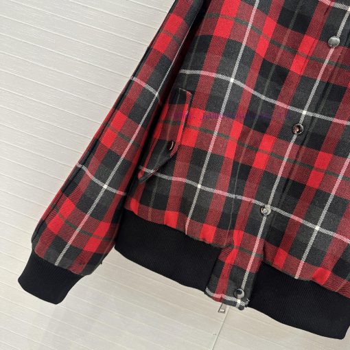 Strongly Recommend BW75797 Di * 25 Early Spring Atmosphere Plaid Wool Baseball Jacket With Clas 8yt5nyz8 - Image 7