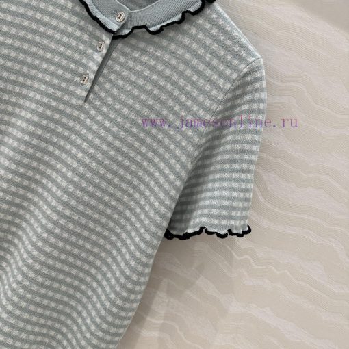 AT75237 Bov Fashion Elite Student 25s Spring/Summer New Product Super Good Vichy Grid Knitted S myfc6xxk - Image 4