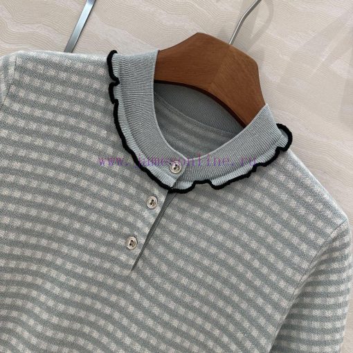 AT75237 Bov Fashion Elite Student 25s Spring/Summer New Product Super Good Vichy Grid Knitted S myfc6xxk - Image 5