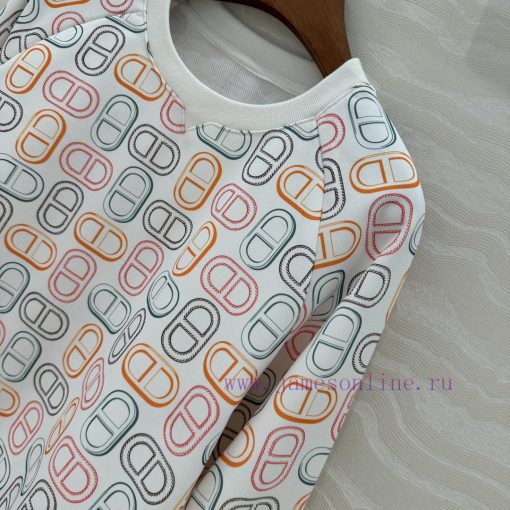 H Sports Set AT75307 Chaine D Ancre Series Pig Nose Printed Jersey Cotton Age Reducing Sports G rwrx811y - Image 5