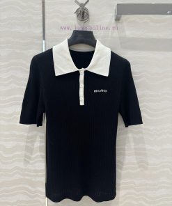 Top Selling Recommendation: AT75338 Miu Miu Girl's Outfit Fashionable And Sharp Cut Polo Collar w2z8csyy