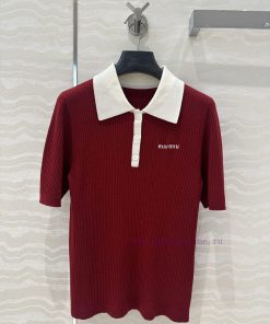 Top Selling Recommendation: AT75338 Miu Miu Girl's Outfit Fashionable And Sharp Cut Polo Collar 9s74jeh0
