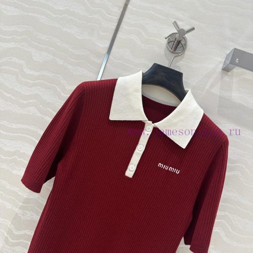Top Selling Recommendation: AT75338 Miu Miu Girl's Outfit Fashionable And Sharp Cut Polo Collar 9s74jeh0 - Image 3