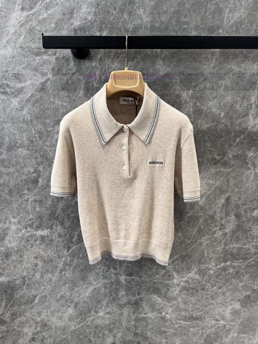 ZT60335 Mium * U 25 Spring/Summer New Product Letter Micro Label Polo Collar Short Sleeve Knitt o12gkmti