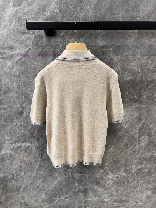 ZT60335 Mium * U 25 Spring/Summer New Product Letter Micro Label Polo Collar Short Sleeve Knitt o12gkmti - Image 3