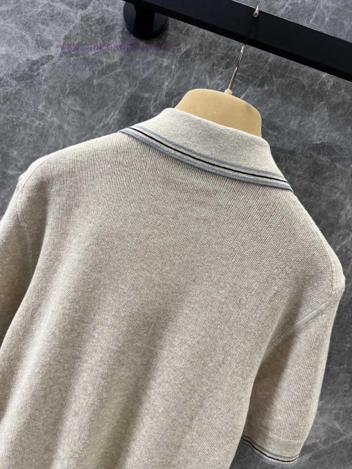 ZT60335 Mium * U 25 Spring/Summer New Product Letter Micro Label Polo Collar Short Sleeve Knitt o12gkmti - Image 5