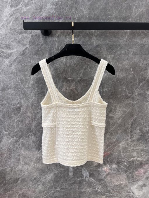 ZT60350 Chanel 25 Spring/Summer New Knitted Tank Top | Customized Cashmere Yarn Weaving Skin Fr guzt1way - Image 3