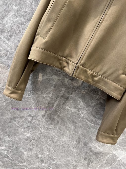 ZW60339 Miu Miu 25Ss Early Spring New Retro Casual Chest Letter Color Blocked Lapel Short Jacke w8wo1nlh - Image 8