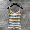 ZT60351 Chanel 25Ss Early Spring New Hollow Stripe Knitted Tank Top | Customized Wool Knitted M 1nb4lc9u