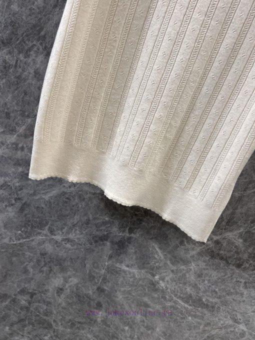 ZT60357 Miu Miu 25Ss Early Spring New Micro Label Hollow Polo Short Sleeve Knitted Shirt 丨 YB D l9bbz6gy - Image 8