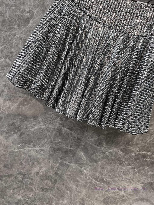 ZB68358 Saint Laur * Nt 25Ss Early Spring New High-end Heavy Sequin Half Skirt 丨 Produced Fashi hob1gv6c - Image 7