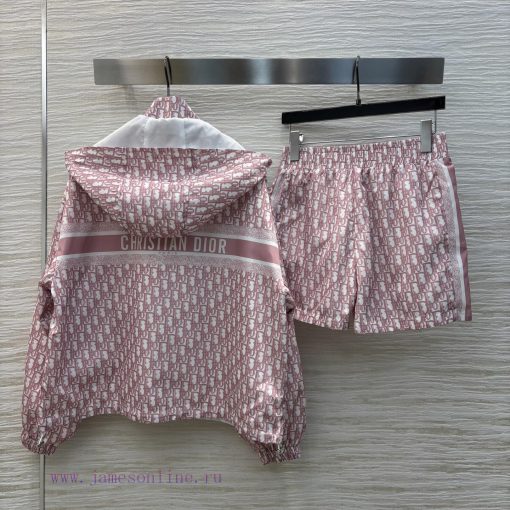 CT75813 Dior 25 New Item Double-sided Hooded Jacket+double-sided Shorts Set Hooded Zipper Doubl 286rbg2c - Image 9
