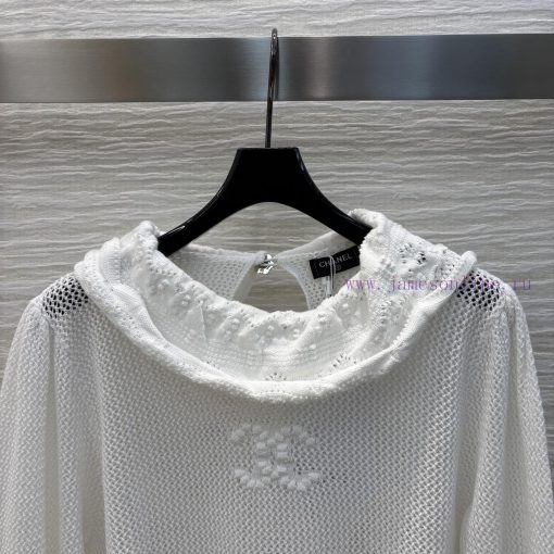 CT75816 Chanel 25 Early Spring French Mushroom Lace Mesh Top With Exquisite Instant Appearance. fwpgqwbu - Image 3