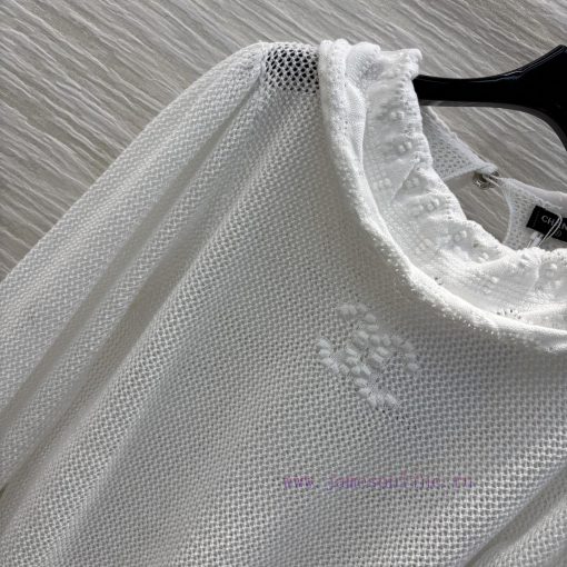 CT75816 Chanel 25 Early Spring French Mushroom Lace Mesh Top With Exquisite Instant Appearance. fwpgqwbu - Image 4
