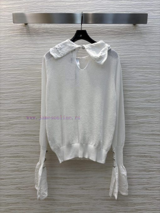 CT75816 Chanel 25 Early Spring French Mushroom Lace Mesh Top With Exquisite Instant Appearance. fwpgqwbu - Image 9