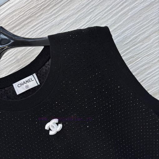 CT75819 Chanel 25 Spring/Summer Hot Diamond Knitted Tank Top Is A Must-have For Everyone Highly 8ih2u6aj - Image 6