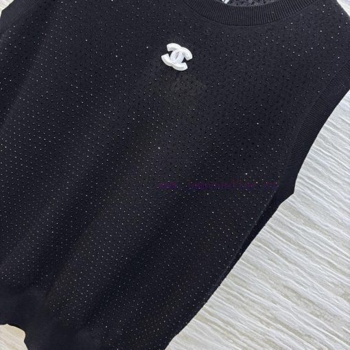 CT75819 Chanel 25 Spring/Summer Hot Diamond Knitted Tank Top Is A Must-have For Everyone Highly 8ih2u6aj - Image 8