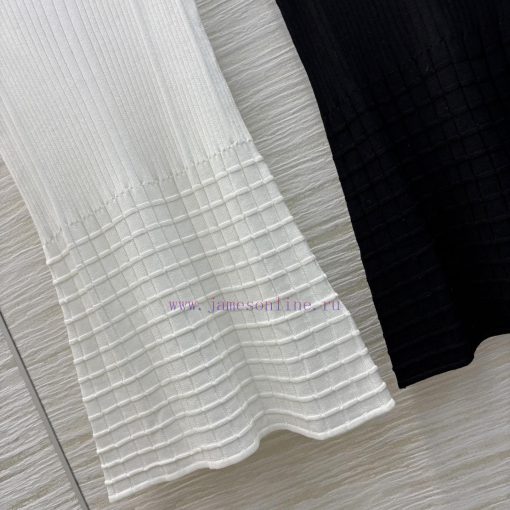 CL75820 Chanel 25 Spring/Summer New Product Solid Color Vertical Knitted Tank Top Skirt With De 40ngk854 - Image 8