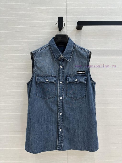 BW75827 Mium * 25 Spring/Summer New Product Light And Thin Flip Pocket Cowboy Shirt Vest Straig 66qqubns