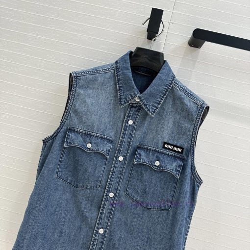 BW75827 Mium * 25 Spring/Summer New Product Light And Thin Flip Pocket Cowboy Shirt Vest Straig 66qqubns - Image 3