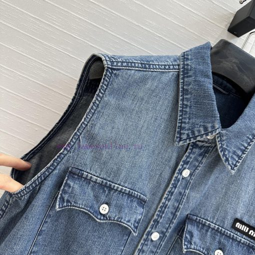BW75827 Mium * 25 Spring/Summer New Product Light And Thin Flip Pocket Cowboy Shirt Vest Straig 66qqubns - Image 4