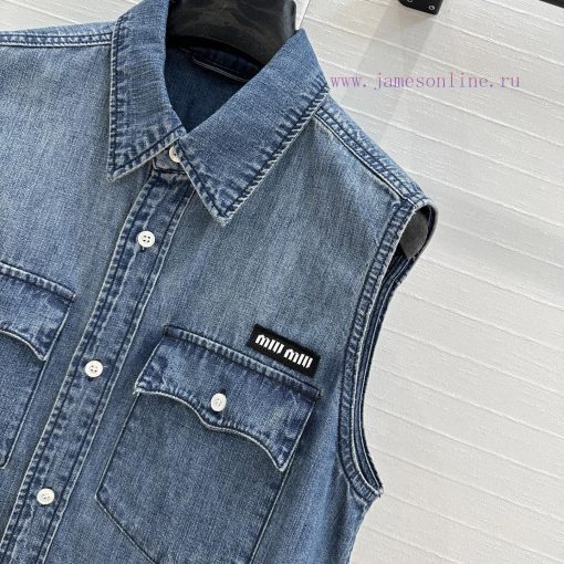 BW75827 Mium * 25 Spring/Summer New Product Light And Thin Flip Pocket Cowboy Shirt Vest Straig 66qqubns - Image 6