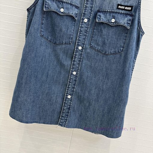 BW75827 Mium * 25 Spring/Summer New Product Light And Thin Flip Pocket Cowboy Shirt Vest Straig 66qqubns - Image 7