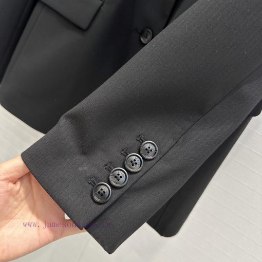 Highly Recommended BW75829 Lo * Early Spring New Black Striped Suit Jacket With A Back Slit And 9ngcz83n - Image 6