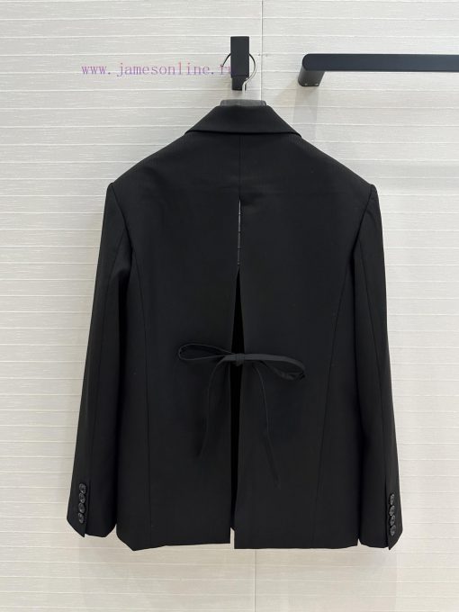 Highly Recommended BW75829 Lo * Early Spring New Black Striped Suit Jacket With A Back Slit And 9ngcz83n - Image 9
